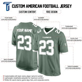 Custom Sage-White Authentic Football Jersey